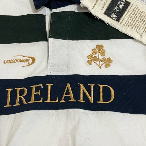 Lansdowne Kids Ireland Rugby Polo Shirt Boys Size 3/4 New with Tags - Picture 3 of 9